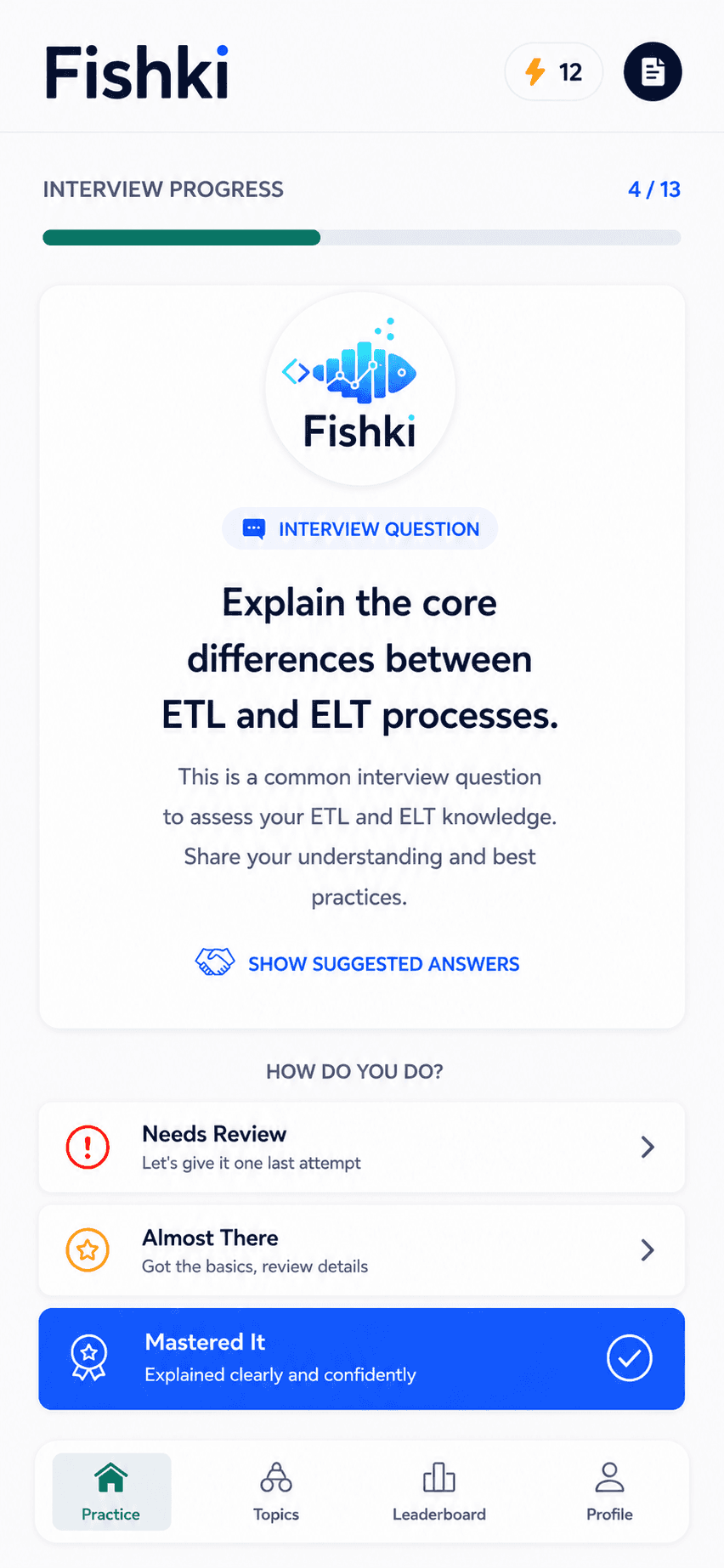 Practice interview answers out loud